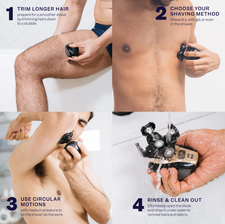 FlexSeries® full body shave : Head, face and all Body parts